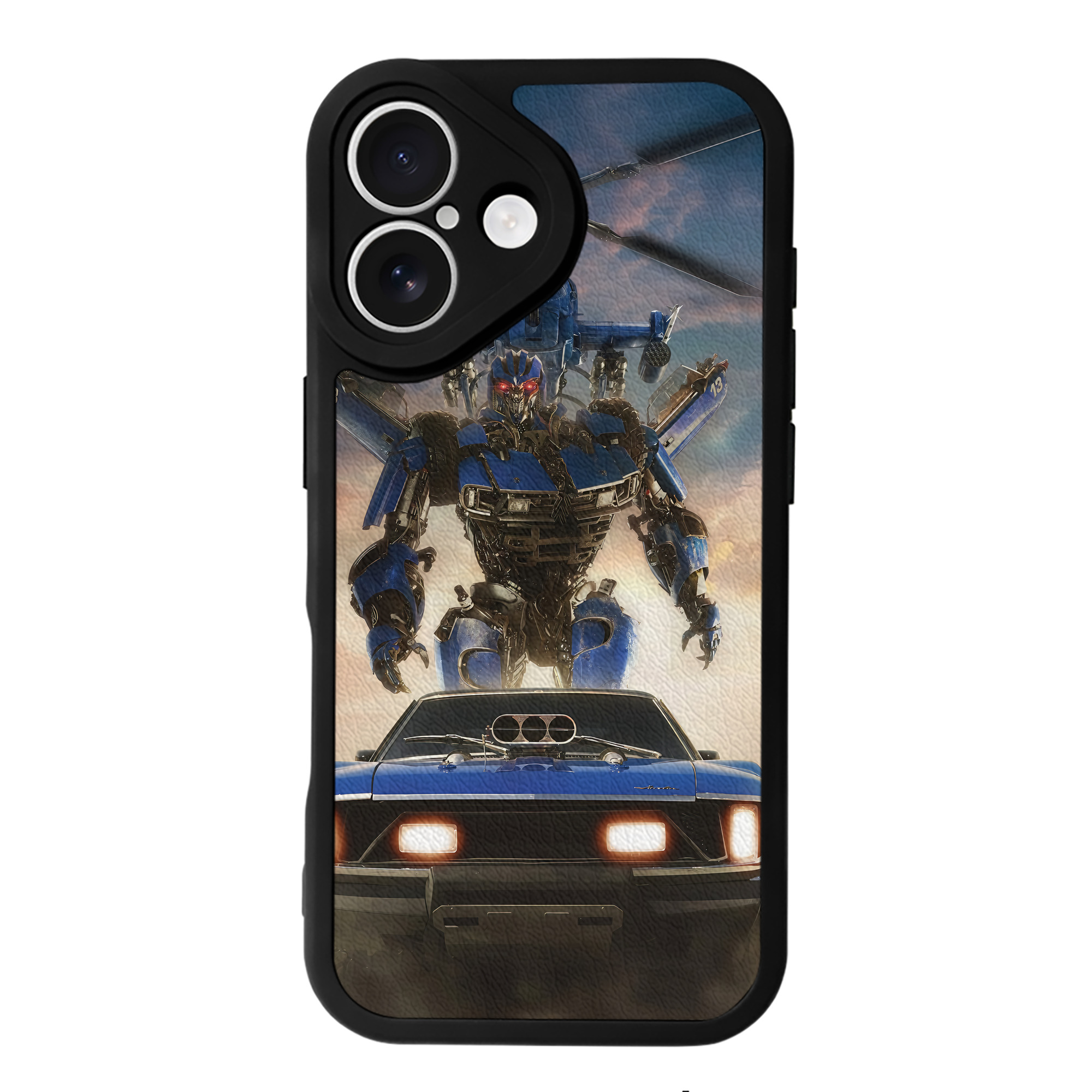 （画像用） Transformers トランスフォーマー 【iPhone 16シリーズ対応】シリコンスマホケース（レザー調） 材質：シリコン
